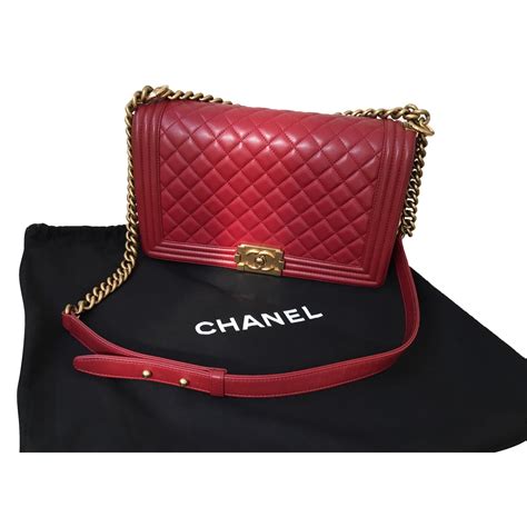 red chanel boy bag 2015|red chanel boyfriend bag.